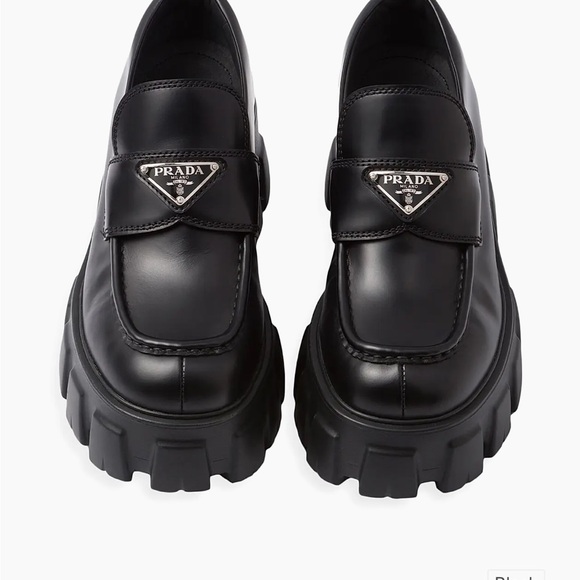 Prada monolith black Platform Loafers - Picture 1 of 4